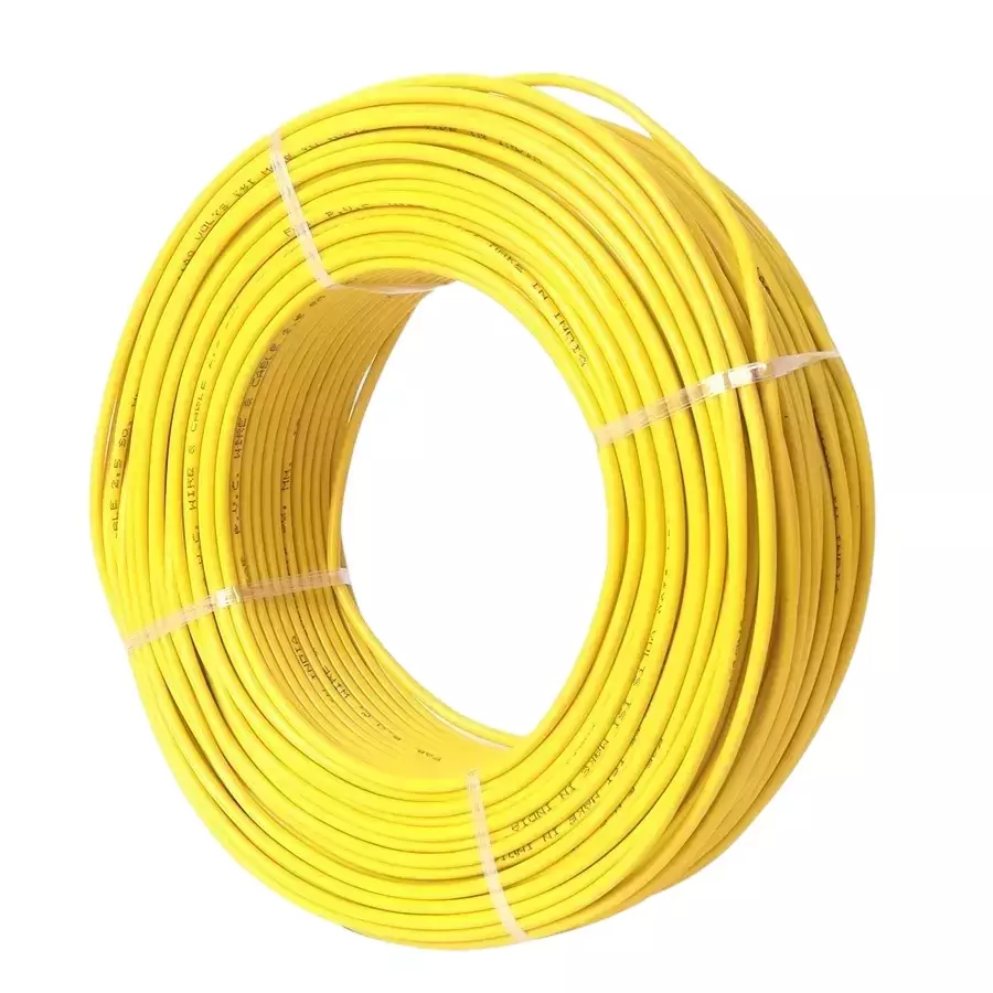 Venco 1.5 Sq. mm 1 Core Flame Retardant (FR) House Wire Yellow (90 m)
