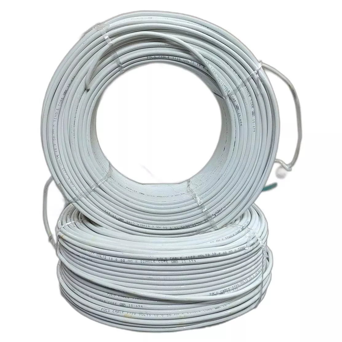 Tickson Flame Retardant House Wire 1 sq mm 1 Core White (Roll of 90 m)