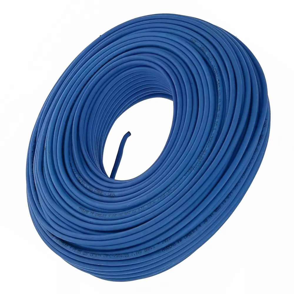 Tickson Flame Retardant House Wire 2.5 sq mm 1 Core Blue (Roll of 90 m)