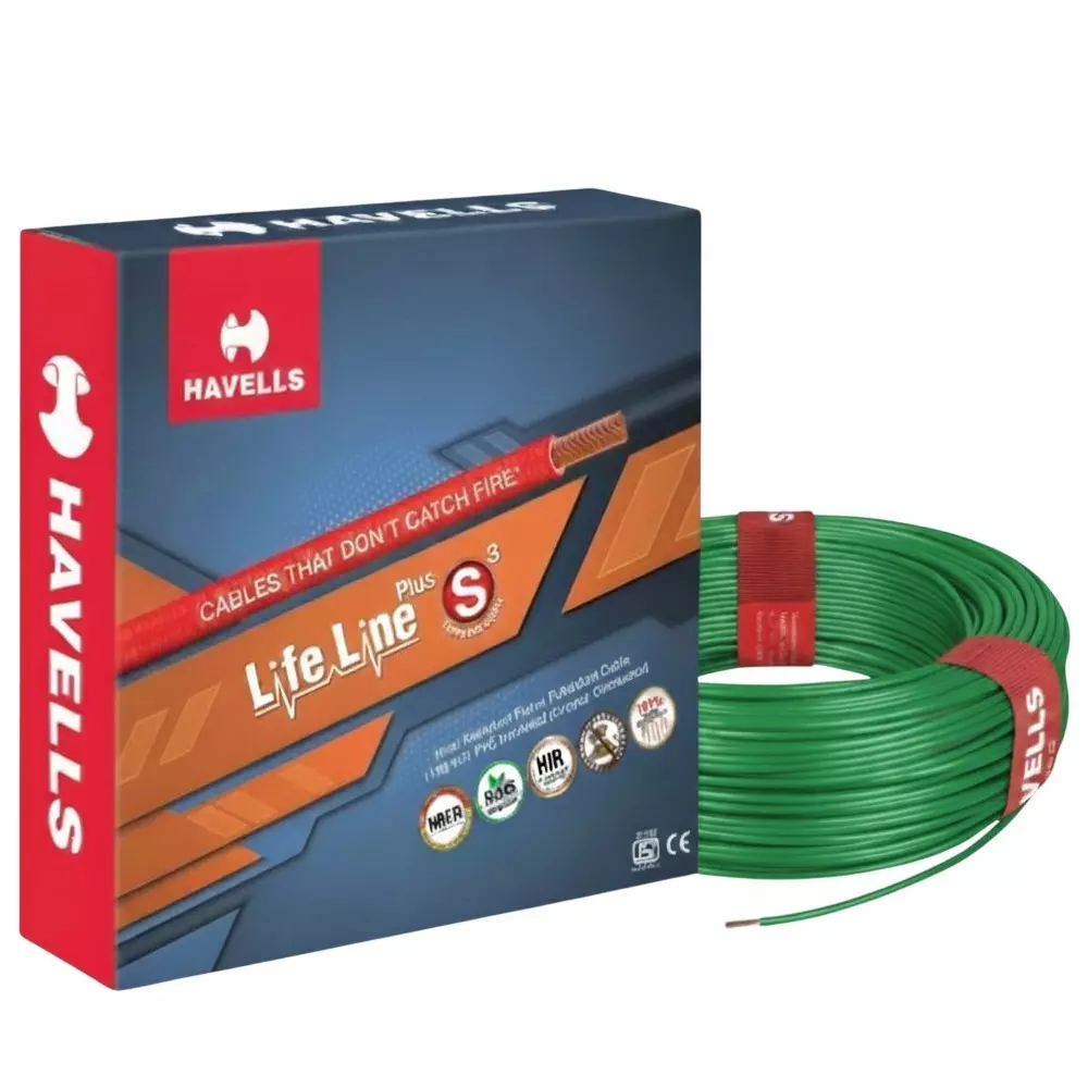 Havells Flame Retardant HRFR Industrial Cable PVC Insulated 1 Core 16 mm² Nominal Area 90 m, WHFFCD_A1016