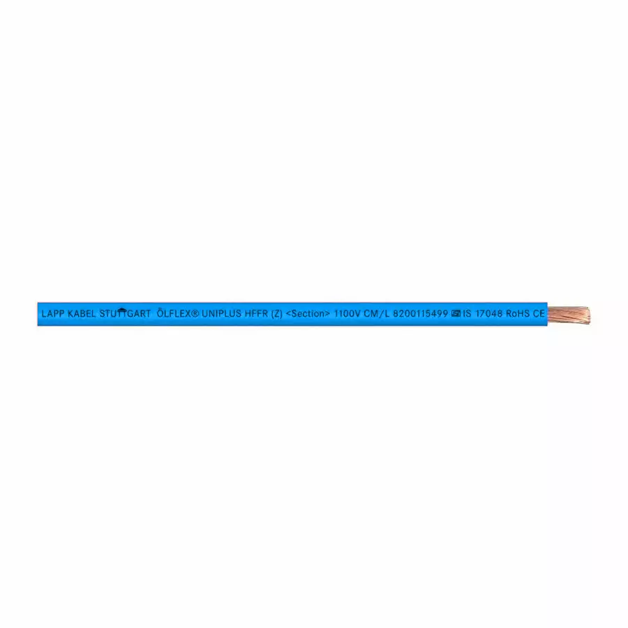 Lapp ÖLFLEX UNIPLUS HFFR Z Halogen Free Flame Retardant Cable 6 sq.mm 1 Core Color Blue 1100 V 500 m, 3822002072