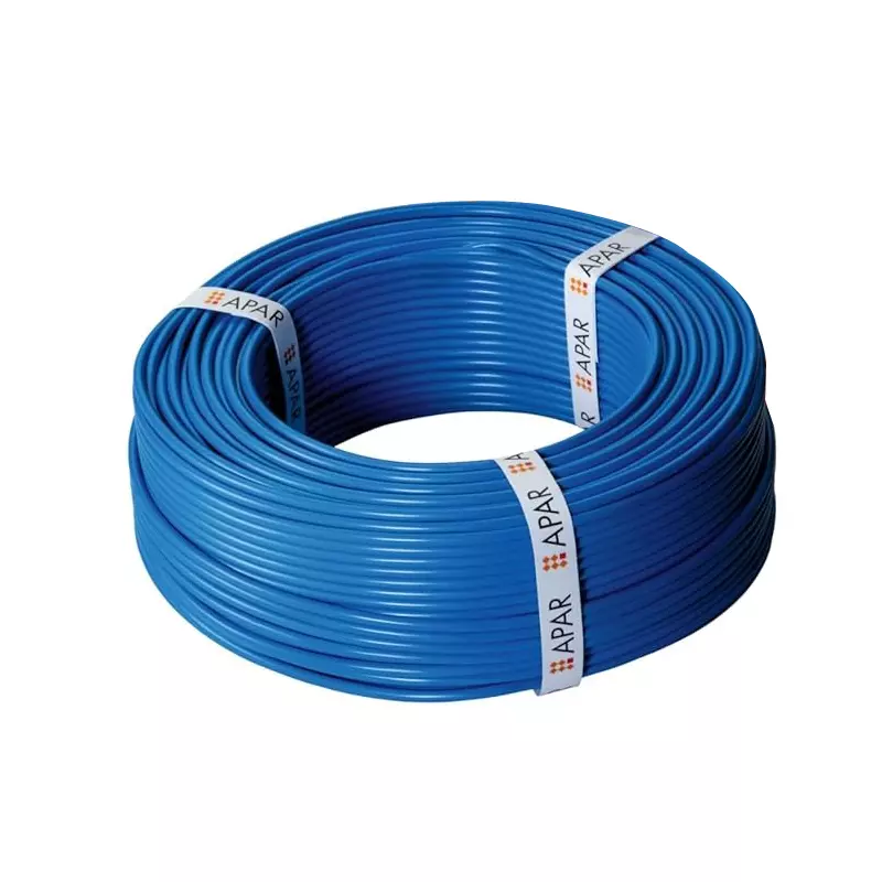 Apar Anushakti 0.5 Sq. mm 1 Core EBXL HR FR PVC Industrial Cable Blue 180 m