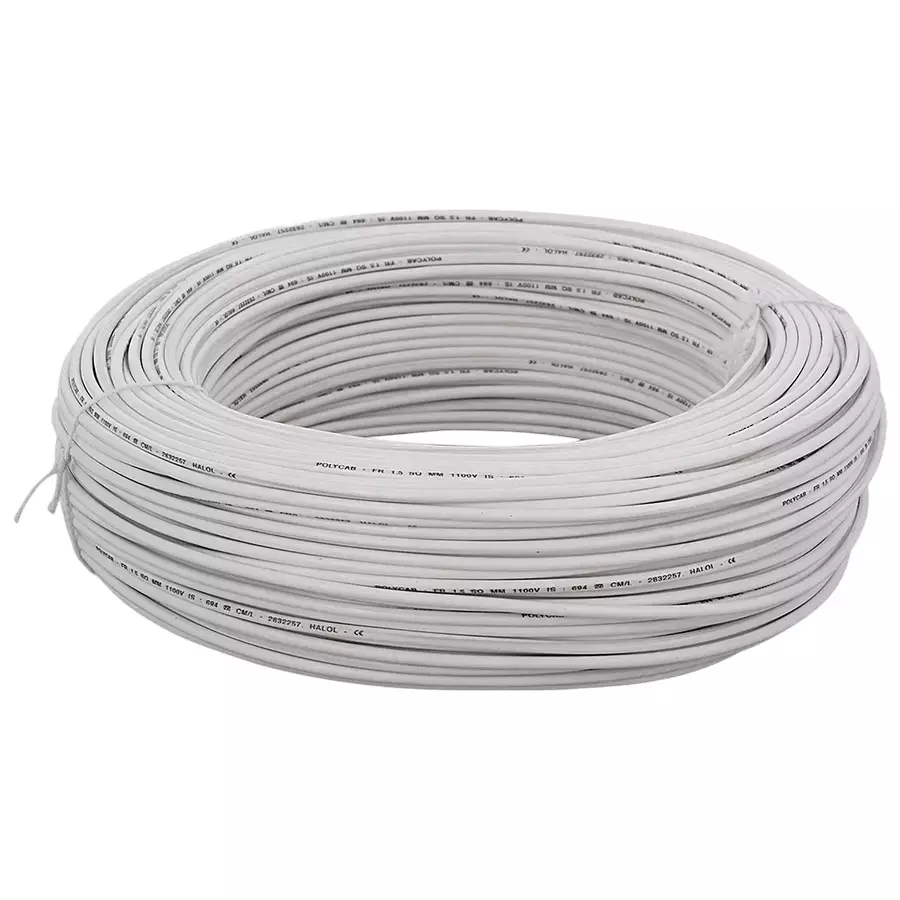 Venco 0.75 Sq. mm 1 Core Flame Retardant (FR) House Wire White (90 m)