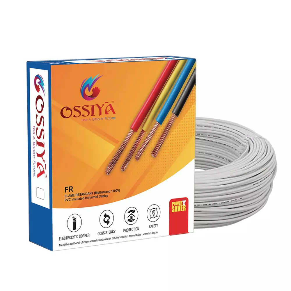 OSSIYA SILVER Industrial Cable 1 Sq.mm 1 Core White 90 m
