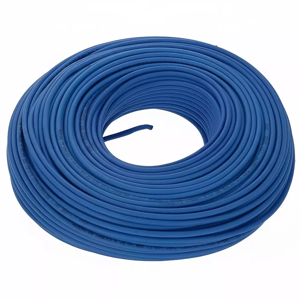 Tickson Flame Retardant House Wire 1 sq mm 1 Core Blue (Roll of 90 m)