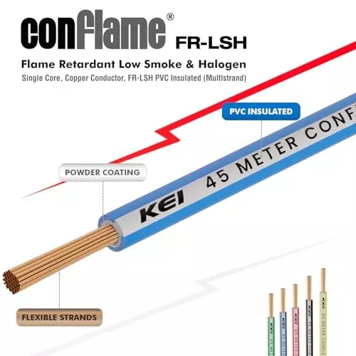 kei-conflame-flame-retardant-fr-house-cable-1-core-1-sq-mm-pvc-insulated-blue-color-for-domestic-industrial-electrical-wiring-roll-of-45-m