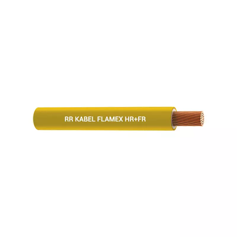 RR Kabel Flamex Industrial Cables 90 m Length HR+FR PVC Insulation 1 Sq. mm Annealed Copper Conductor Yellow