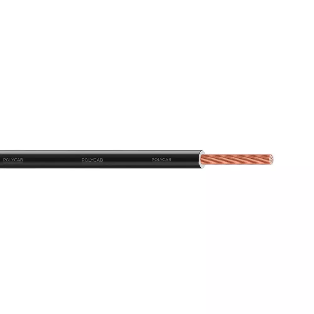 Polycab Primma Flame Retardant (LF FR) House Cable 90 m Length 0.75 Sq. mm Copper Conductor 1 Core PVC Insulated Black