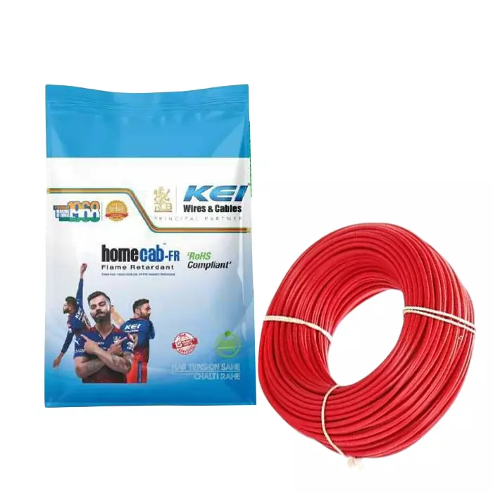 KEI FR Multistrand Cable Home Cab-FR 1 Sq. mm 1 Core Red (300 m)