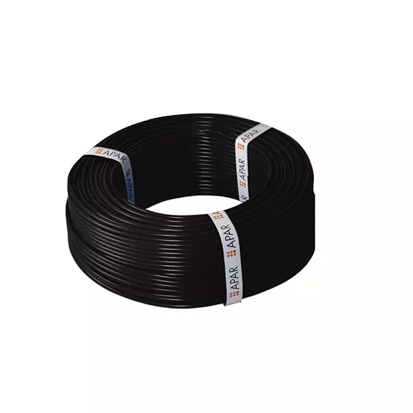 Apar Anushakti 10 Sq. mm 1 Core EBXL HR FR PVC Industrial Cable Black 180 m