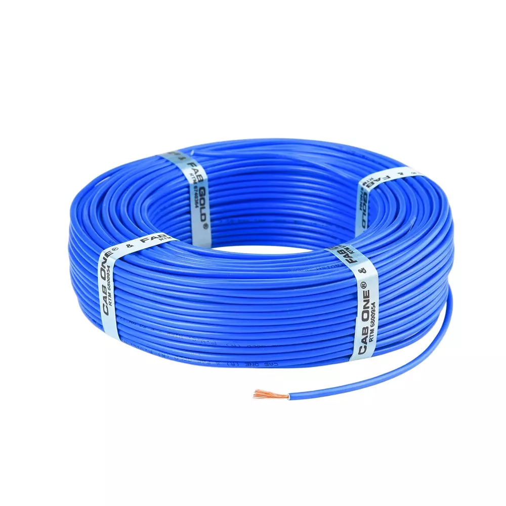 FABGOLD FR Multistrand Cable 1.5 mm² CCA Copper Blue for Electric Current Flow, (90 m)
