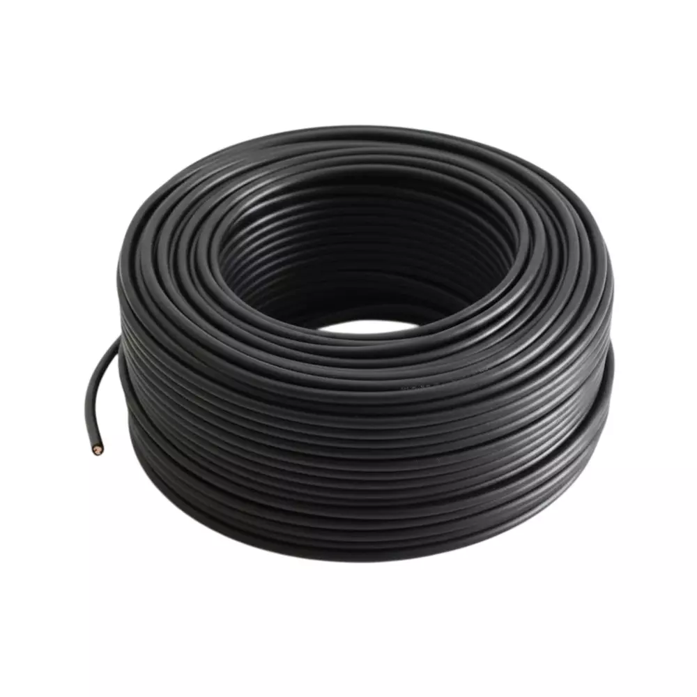 Polycab Etira Flame Retardant (FR) House Cable 1 Core x 10 sq mm Nominal Area 1100 V Copper Conductor, Black (Roll of 90 m)