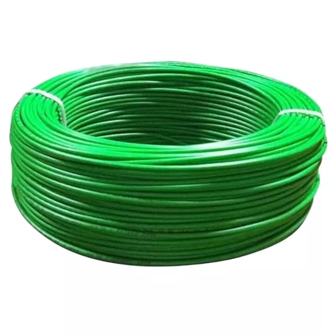 Great White Insulated Copper Electric Wire 1.5 Sq. mm Single Core Green 90 m Cable Length