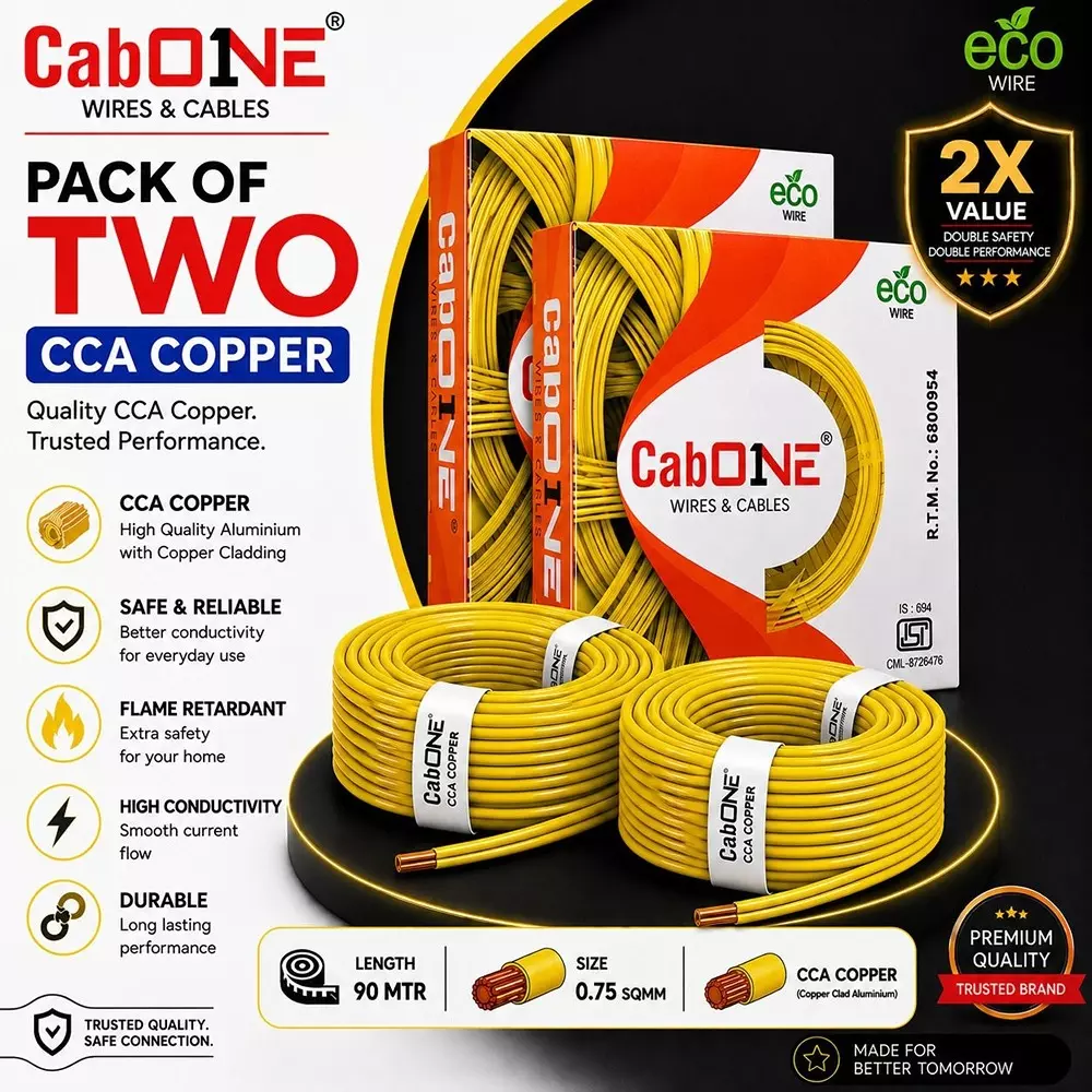 cabone-electrical-wire-yellow-fr-pvc-insulation-cca-copper-1-core-075-sq-mm-90-m-length-pack-of-2