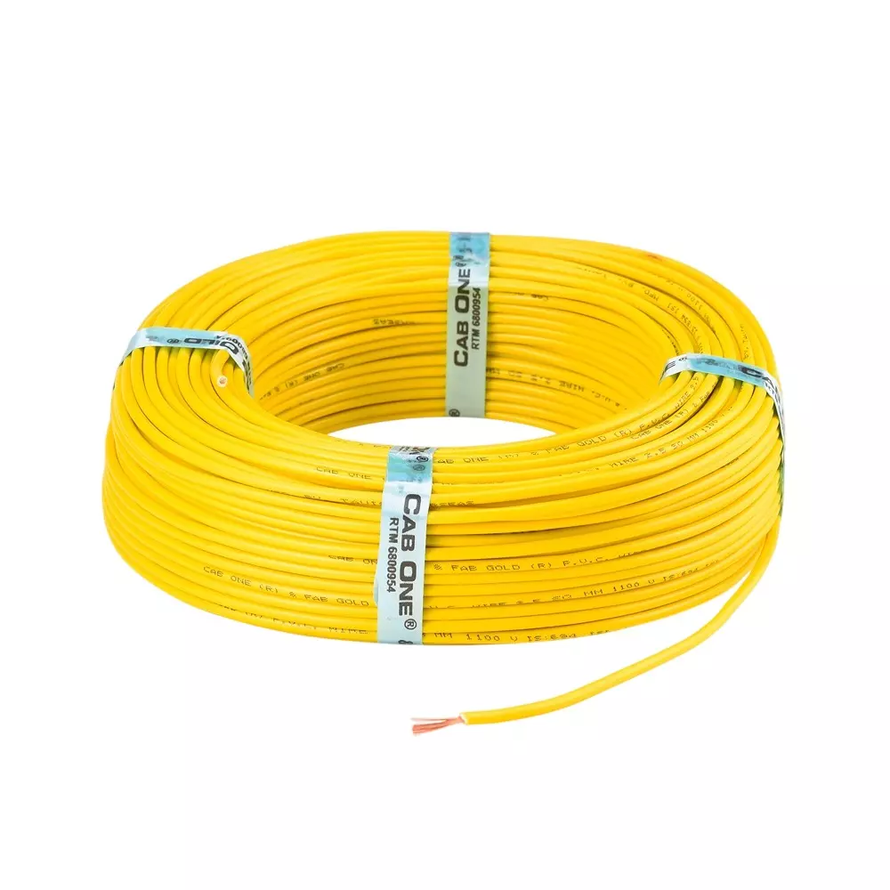 FABGOLD FR Multistrand Cable 1 mm² CCA Copper Yellow for Electric Current Flow, (90 m)