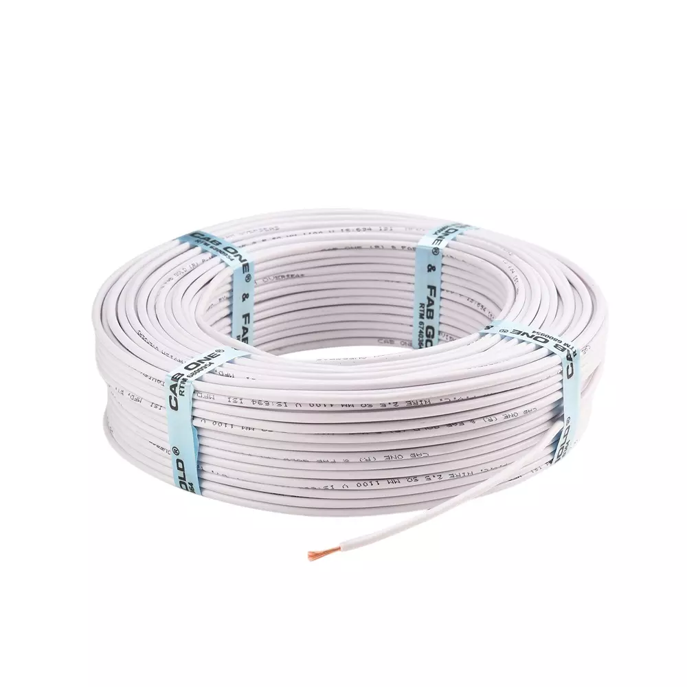 FABGOLD FR Multistrand Cable 2.5 mm² CCA Copper White for Electric Current Flow, (90 m)