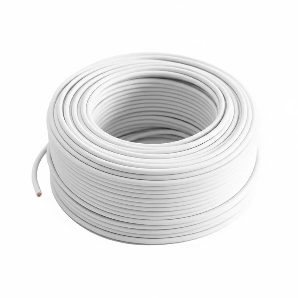 Polycab Etira Flame Retardant (FR) House Cable 1 Core x 1.5 sq mm Nominal Area 1100 V Copper Conductor, White (Roll of 90 m)