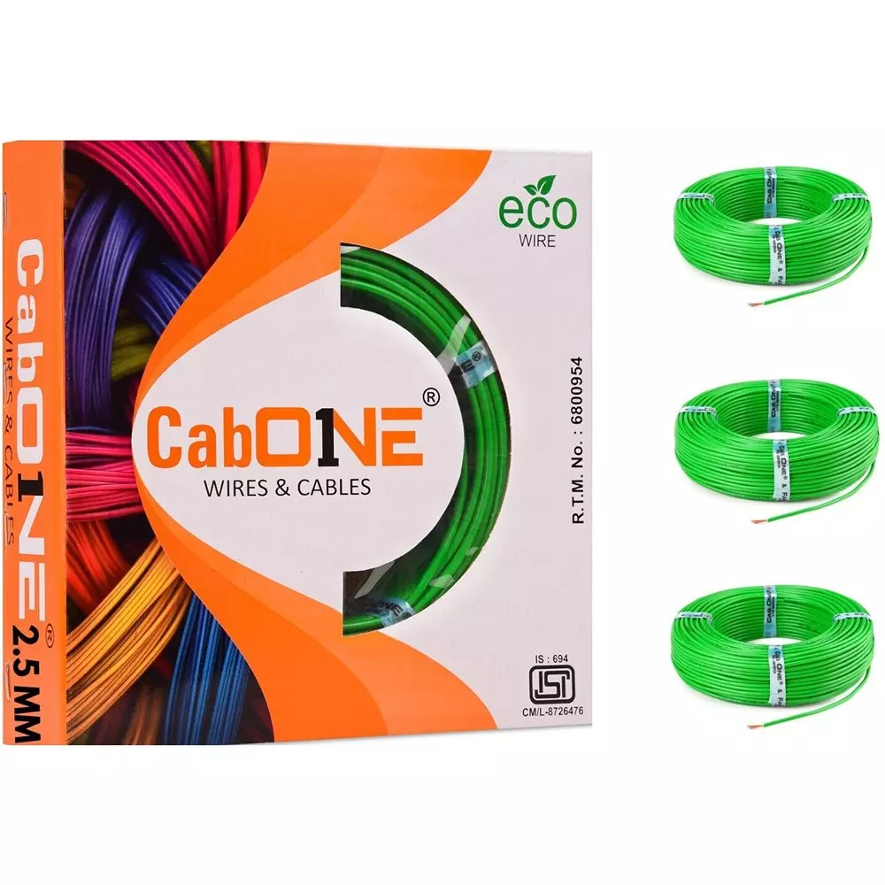 cabone-electrical-wire-green-fr-pvc-insulation-cca-copper-1-core-25-sq-mm-90-m-length-pack-of-3
