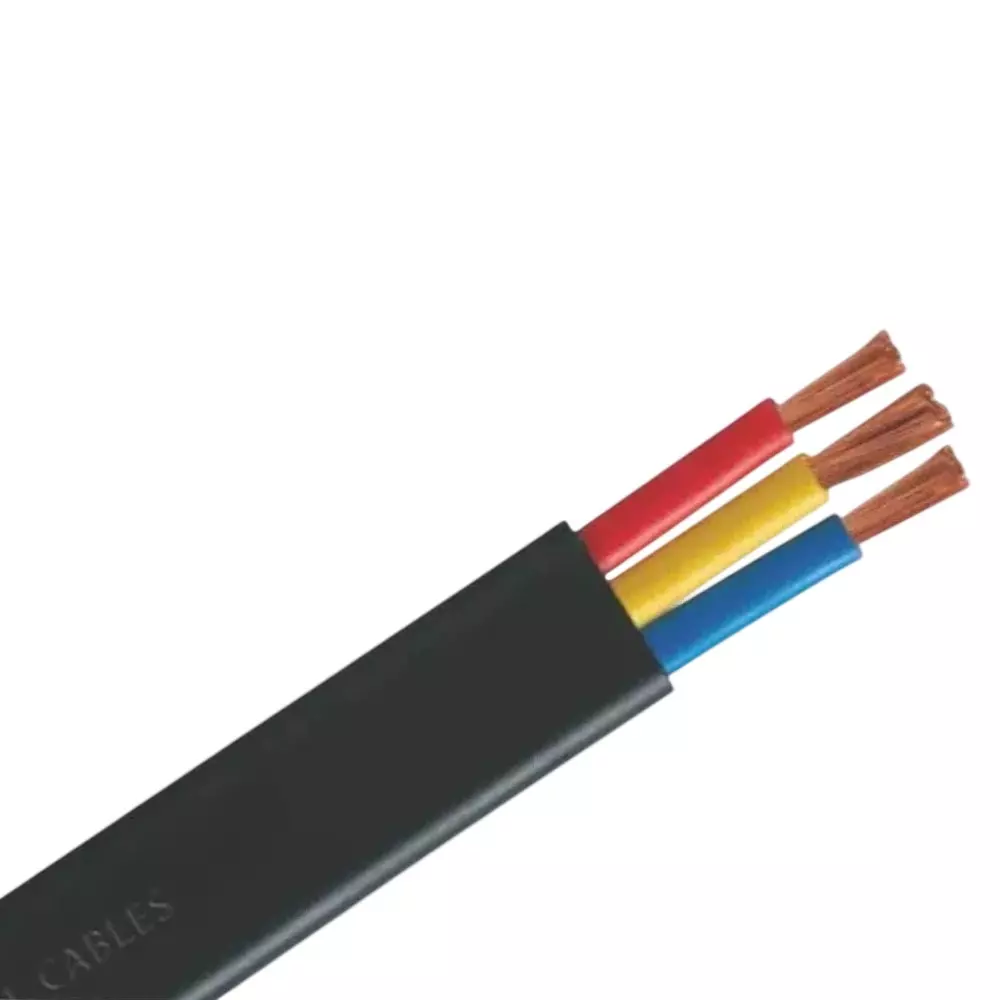 KEI Flexible Multistranded Submersible Cable PVC Insulated FR-PVC Sheathed 3 Core 35 mm² Nominal Area 100 m Length, Black