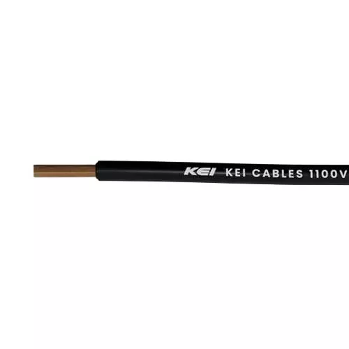 KEI Flexible Industrial Multistrand Cable Unsheathed FR 4 mm² 1 Core Black 100 m (Pack of 8 Pcs)