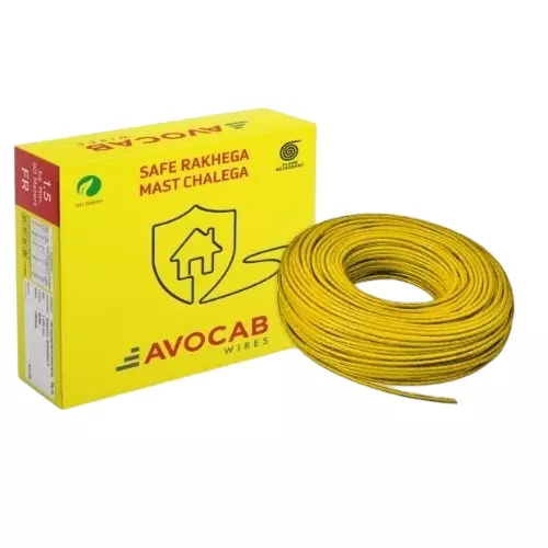 AVOCAB FRLS House Wire 1 Core Yellow