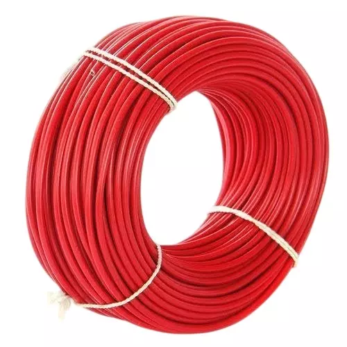 JAMSONS Flame Retardant Low Smoke Zero Halogen Cable with Cotton Braided 1.5 Sq.mm 2 Core Red (90 m), JM-042