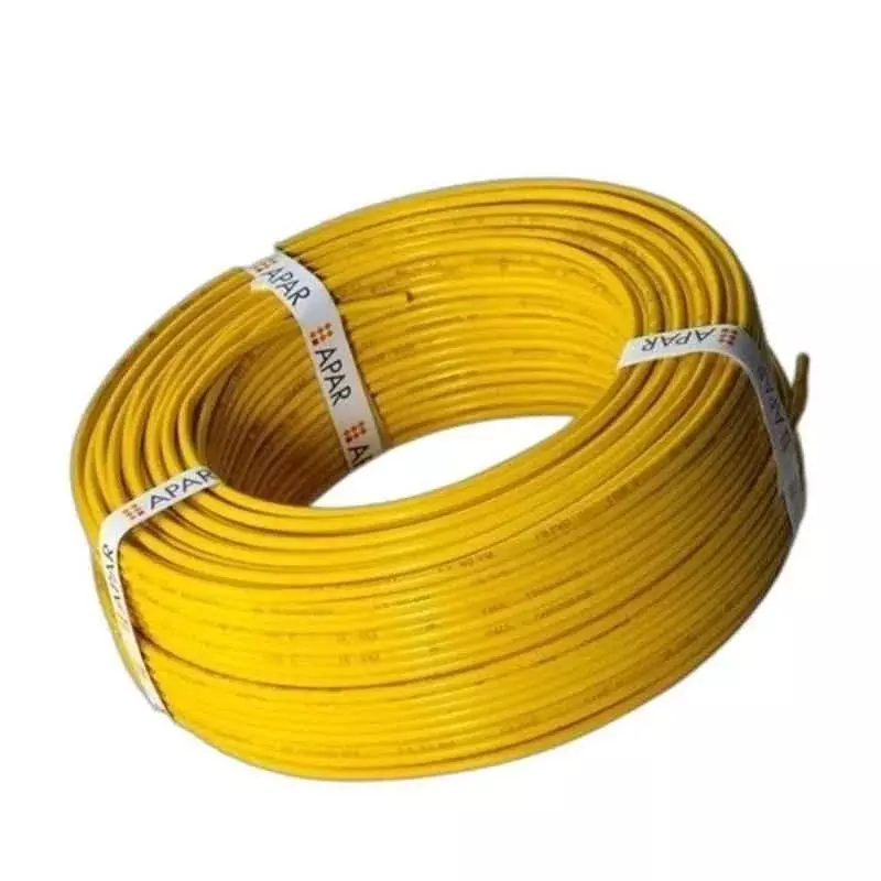 Apar Anushakti Industrial Cable FR-LSH PVC 1.5 Sq. mm 1 Core Yellow 180 m
