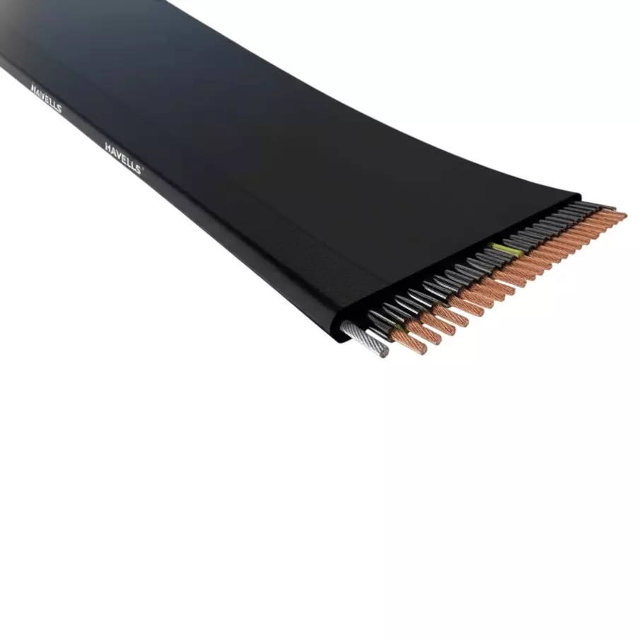 Havells Flat Travelling Cable PVC Insulation 12 Core 0.50 mm² Nominal Area 1000 m Length, WHPFHTKGAX50