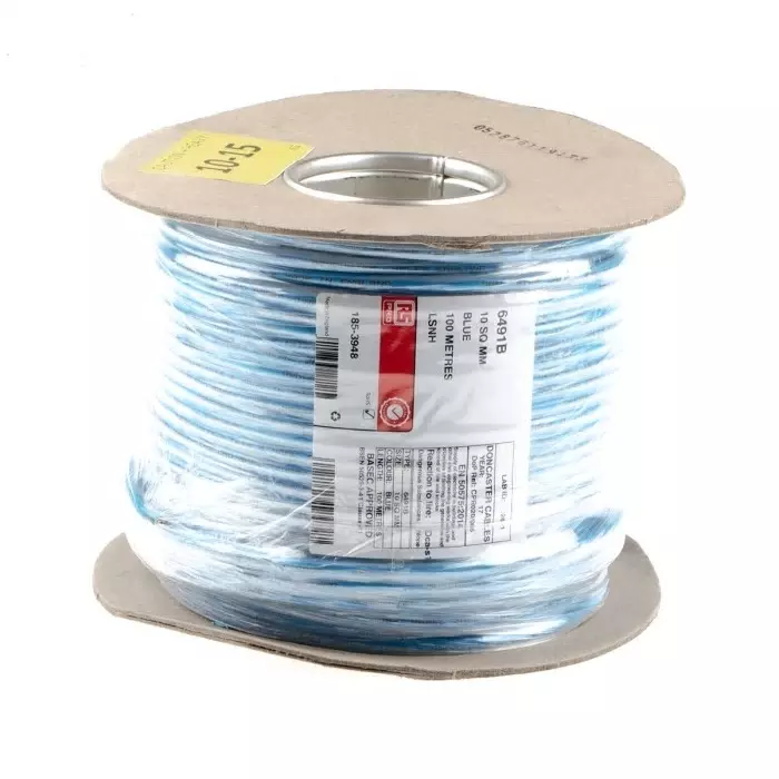 RS PRO 1853948 10 mm² 1 core Hook Up Wire Blue (100 m)