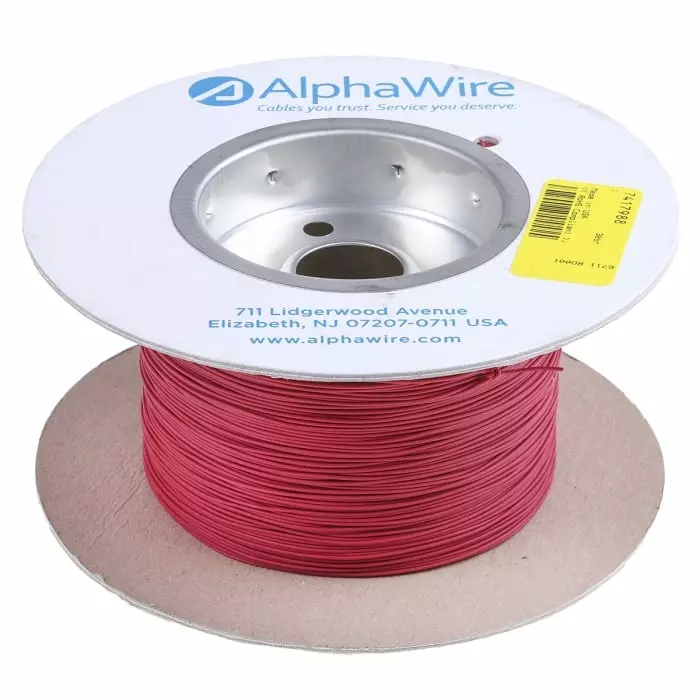 alpha-wire-ecogen-single-core-hook-up-wire-013-mm-nominal-area-red-305-m-length-6711-rd001