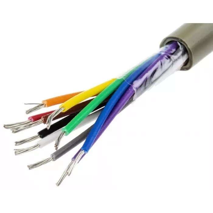 Alpha Wire Data Cable 10 Core 0.23 mm² Area Grey 50 m Length, B953101 GE321