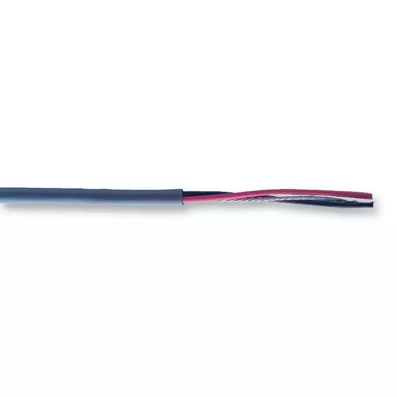BELDEN Shld Cable, 1Pair, 22Awg, Grey, 153M, 9451 008U500