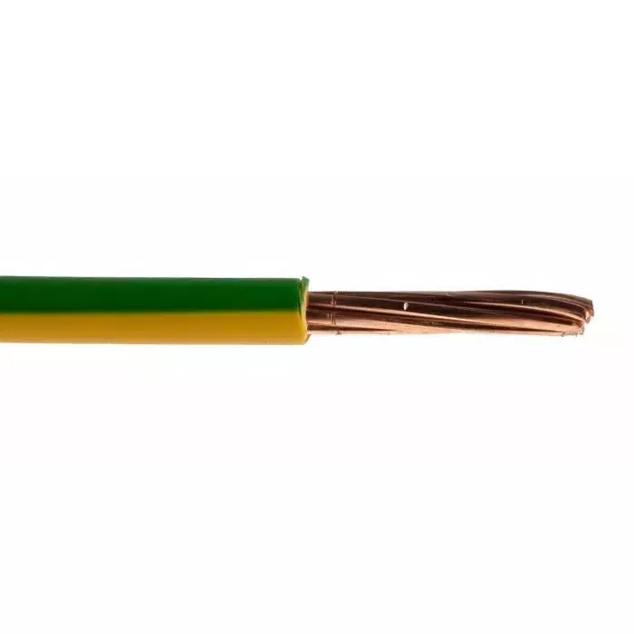 Prysmian 6491X Series Green/Yellow 10 mm² Hook Up Wire 7/1.35 mm 100m, 20147721