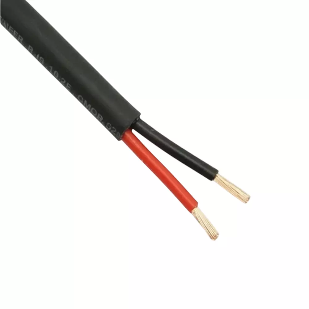 Tickson Round Multicore Cable 0.75 sq mm 2 Core Black (Roll of 90 m)