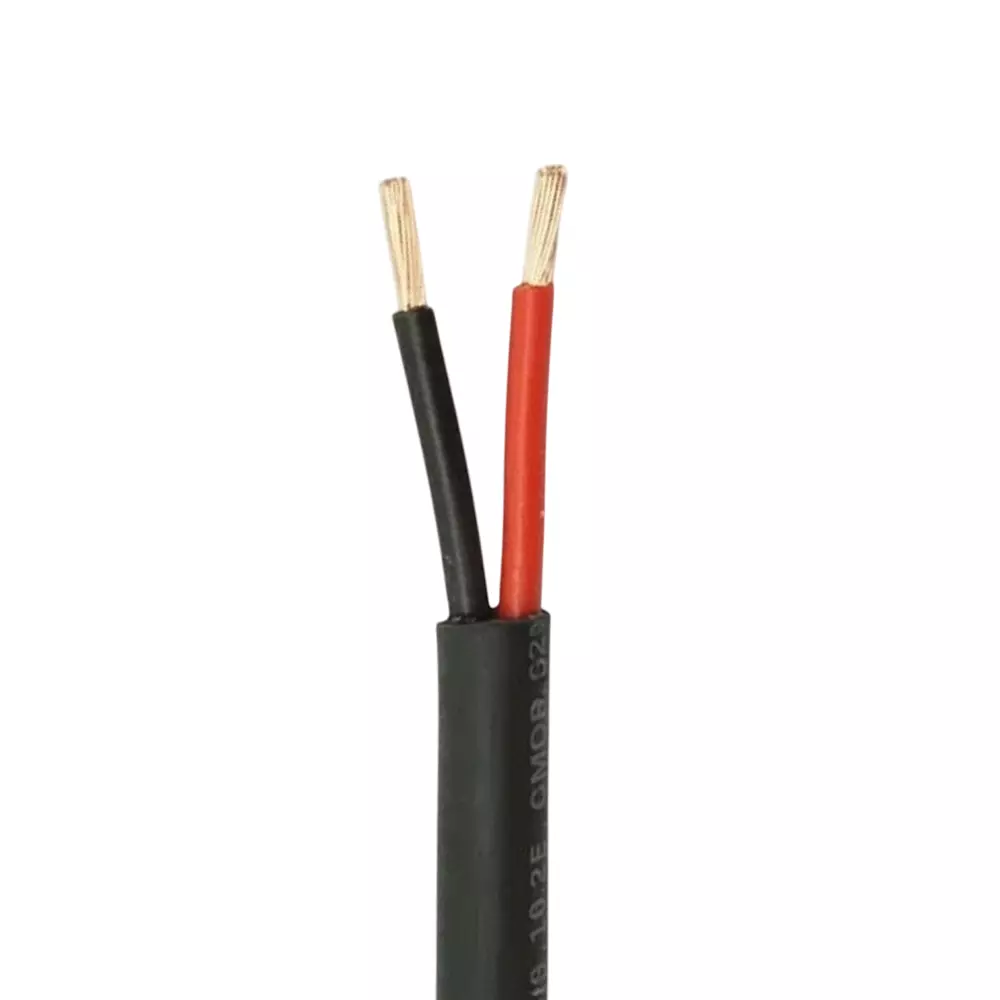 Tickson Round Multicore Cable 0.75 sq mm 2 Core Black (Roll of 90 m)