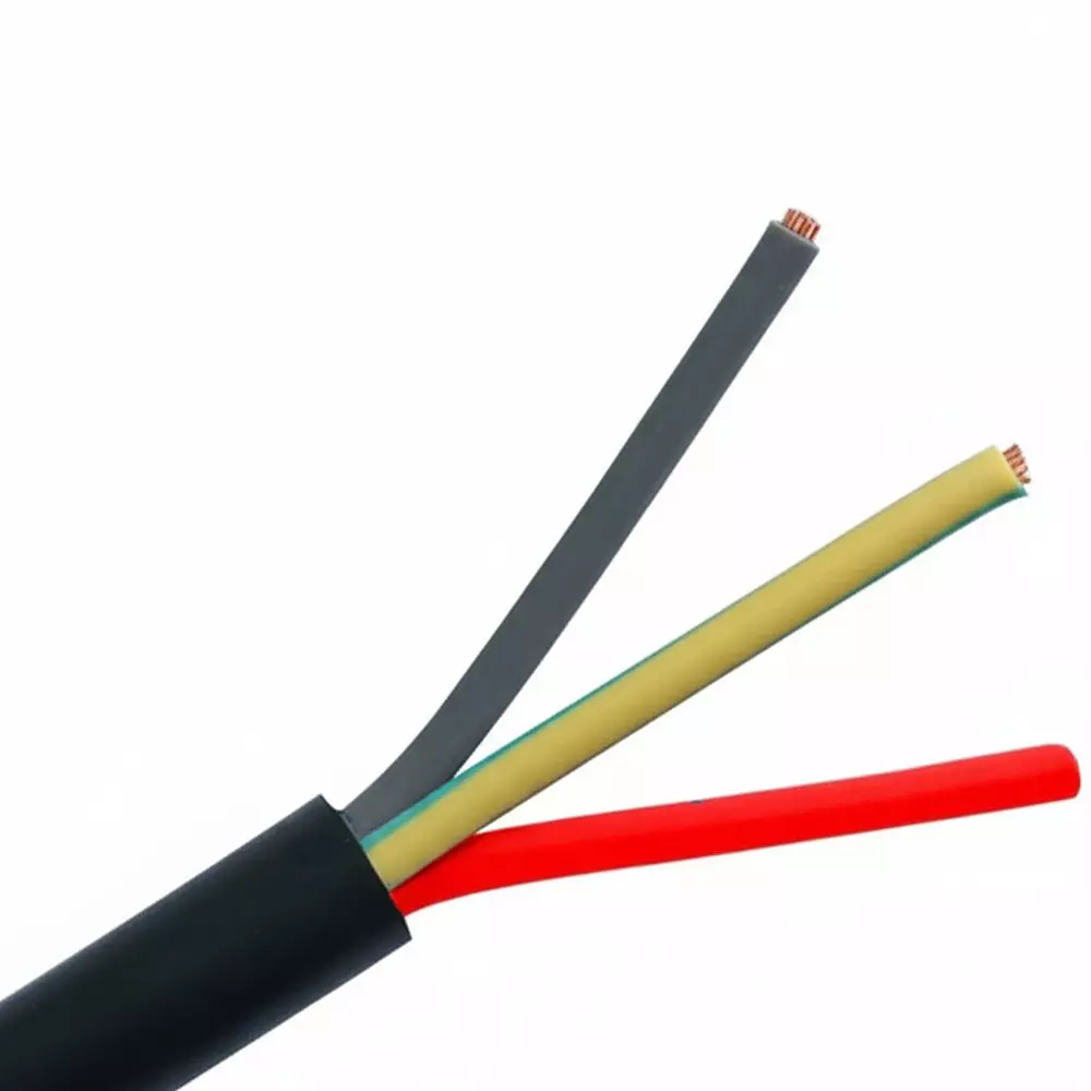 Tickson Round Multicore Cable 0.75 sq mm 3 Core Black (Roll of 90 m)