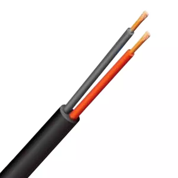 Polytex 1 Sq mm Shielded Flexible Cable 2 Core PVC Insulated 100 m Cable Length Black Copper & Aluminium, (Pack of 10 Rolls)
