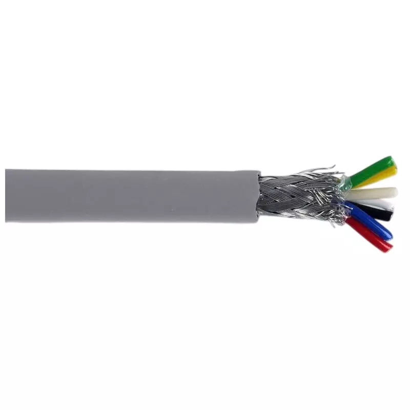 MULTICOMP PRO Multicore Cable Tinned Copper 0.2 mm² Conductor Area 440 V Grey, MP002306