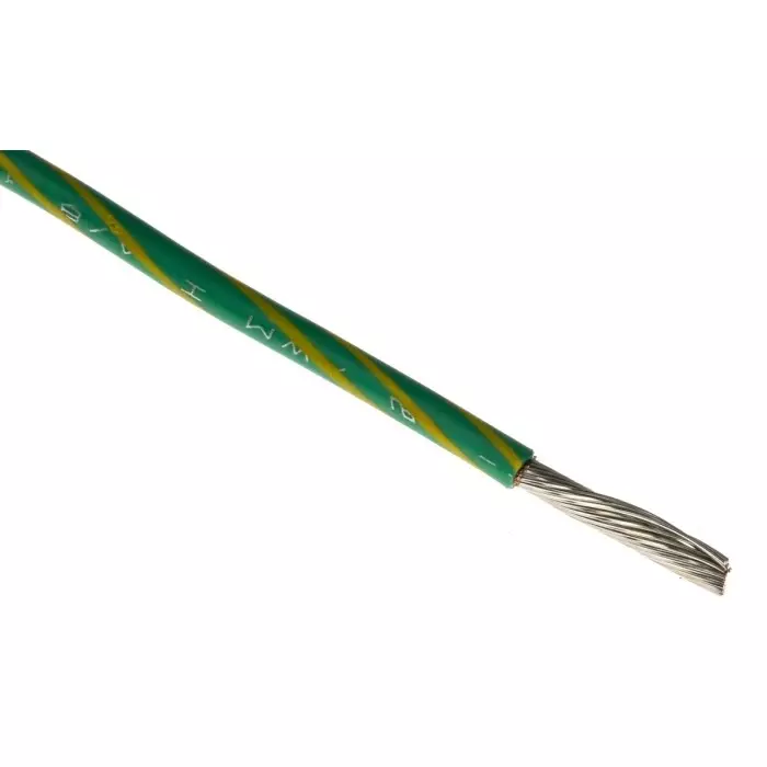 Alpha Wire Ecogen Single Core Hook Up Wire 3.3 mm² Green & Yellow 30 m Length, 6718 GY005