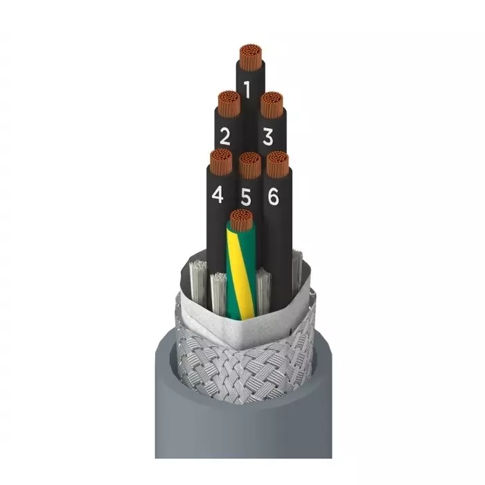 Alpha Wire Multicore Industrial Cable 7 Core Grey 305 m Length, 902007CY SL005