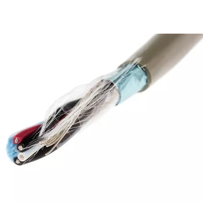 Alpha Wire Data Cable 4 Core 0.09 mm² Area Grey 50 m Length, B961022 GE321