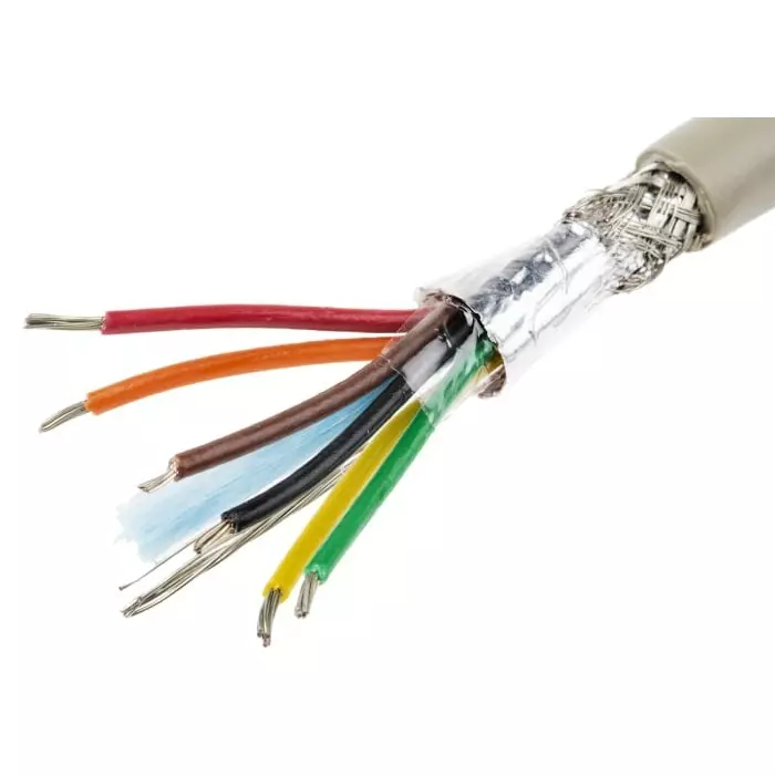 Alpha Wire Data Cable 6 Core 0.23 mm² Area Grey 50 m Length, B953064 GE321