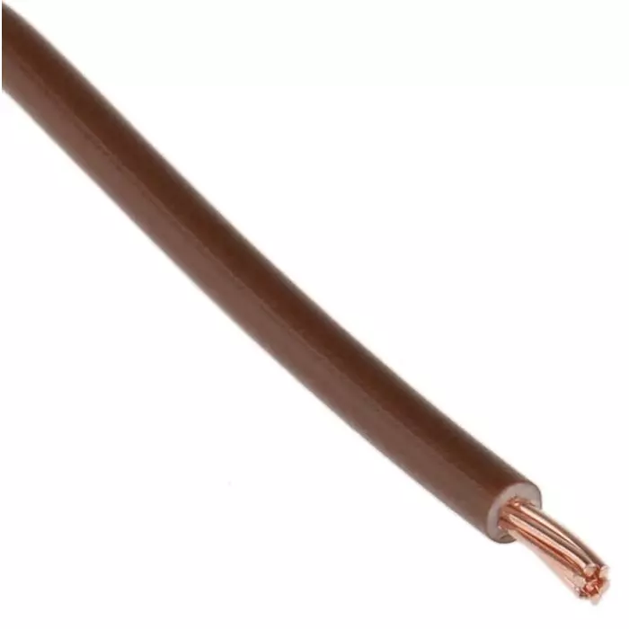Prysmian 6491X Series Brown 2.5 mm² Hook Up Wire 7/0.67 mm 100m, 20145178 (Pack of 100)