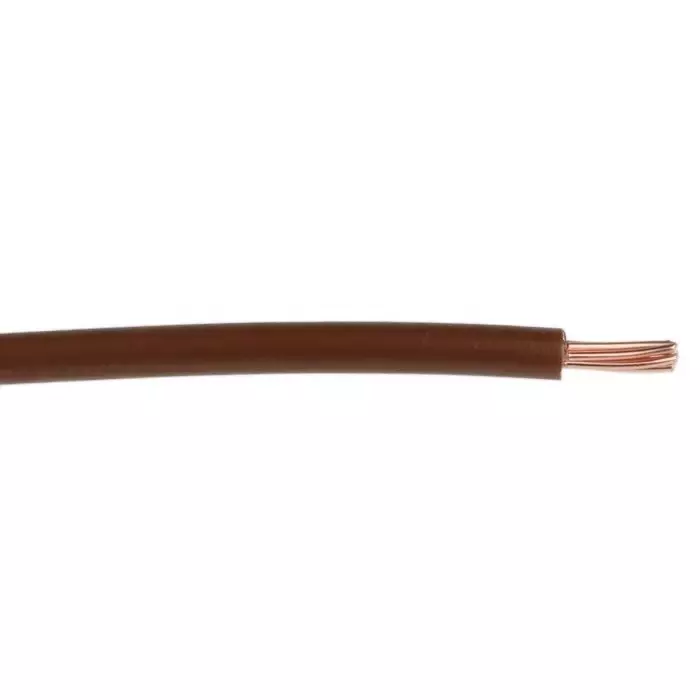 Prysmian 6491X Series Brown 2.5 mm² Hook Up Wire 7/0.67 mm 100m, 20145178 (Pack of 100)