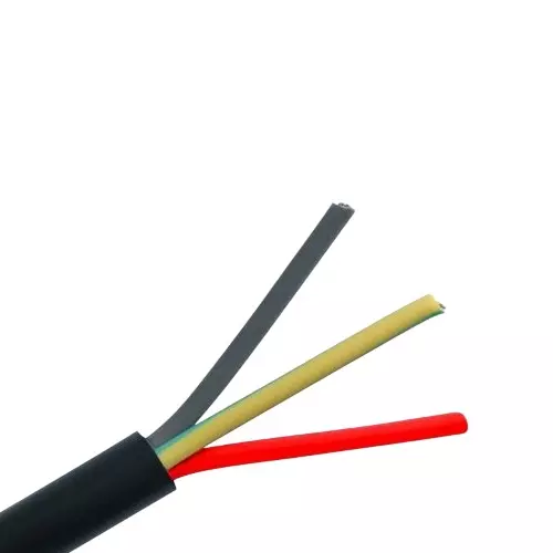 Polytex 2.5 Sq mm Shielded Flexible Cable 3 Core PVC Insulated 100 m Cable Length Black Copper & Aluminium, (Pack of 10 Rolls)