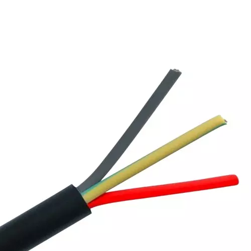 Polytex 14/36 Shielded Flexible Cable 3 Core PVC Insulated 100 m Cable Length Black Copper & Aluminium, (Pack of 10 Rolls)