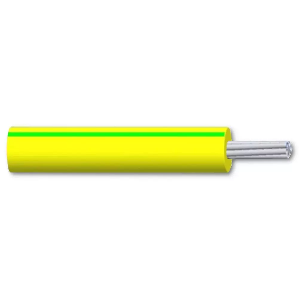 MULTICOMP PRO Hook Up Wire Tinned Annealed Copper 0.75 mm² Conductor Area 1 kV Yellow, Green, MP005419