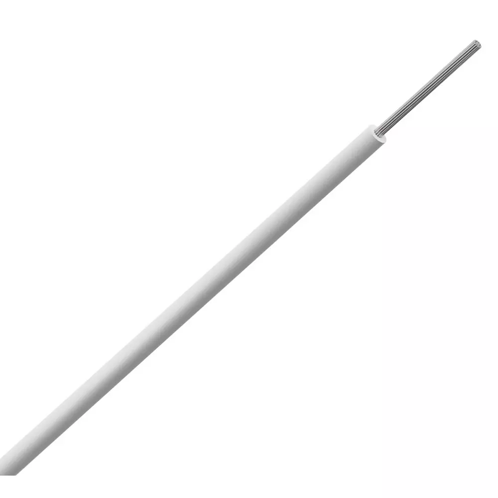 MULTICOMP PRO Hook Up Wire Tinned Copper 1 mm² Conductor Area 500 V White, MP016120