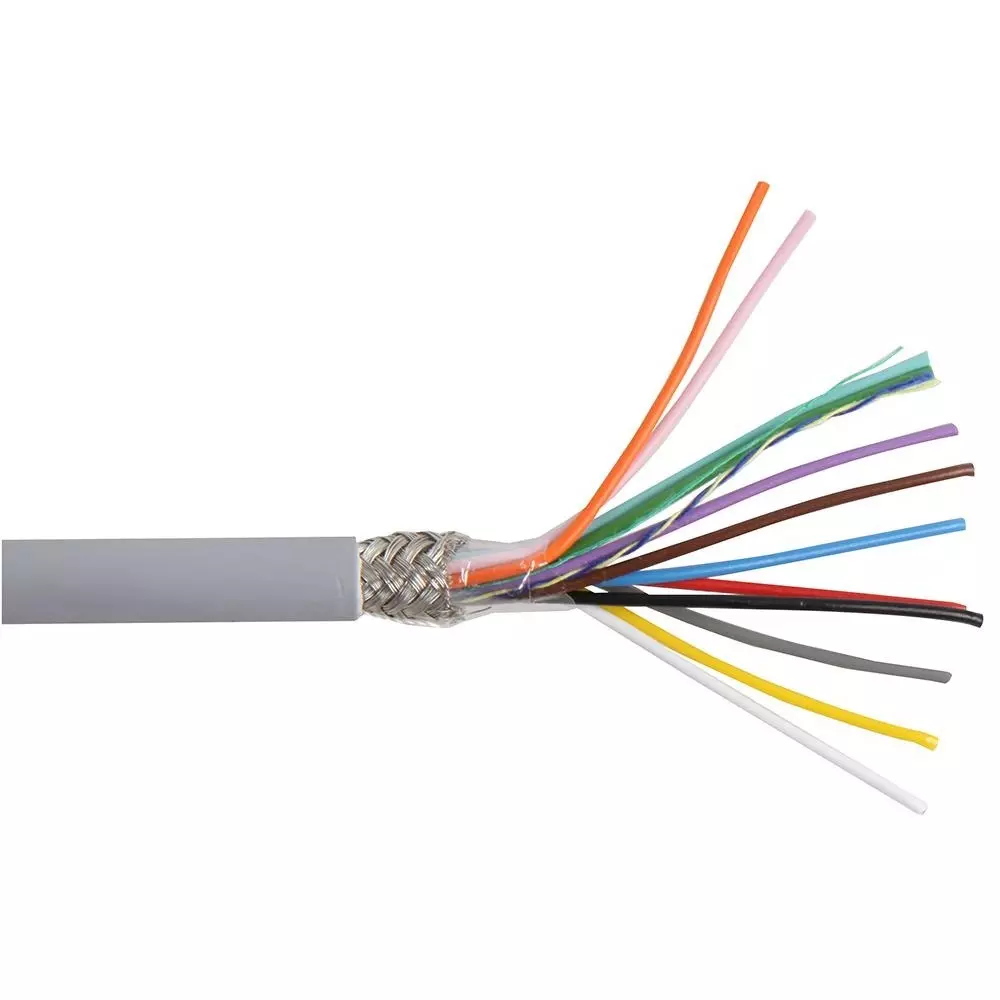 MULTICOMP PRO Multicore Cable Tinned Copper 0.2 mm² Conductor Area 440 V Grey, MP002299