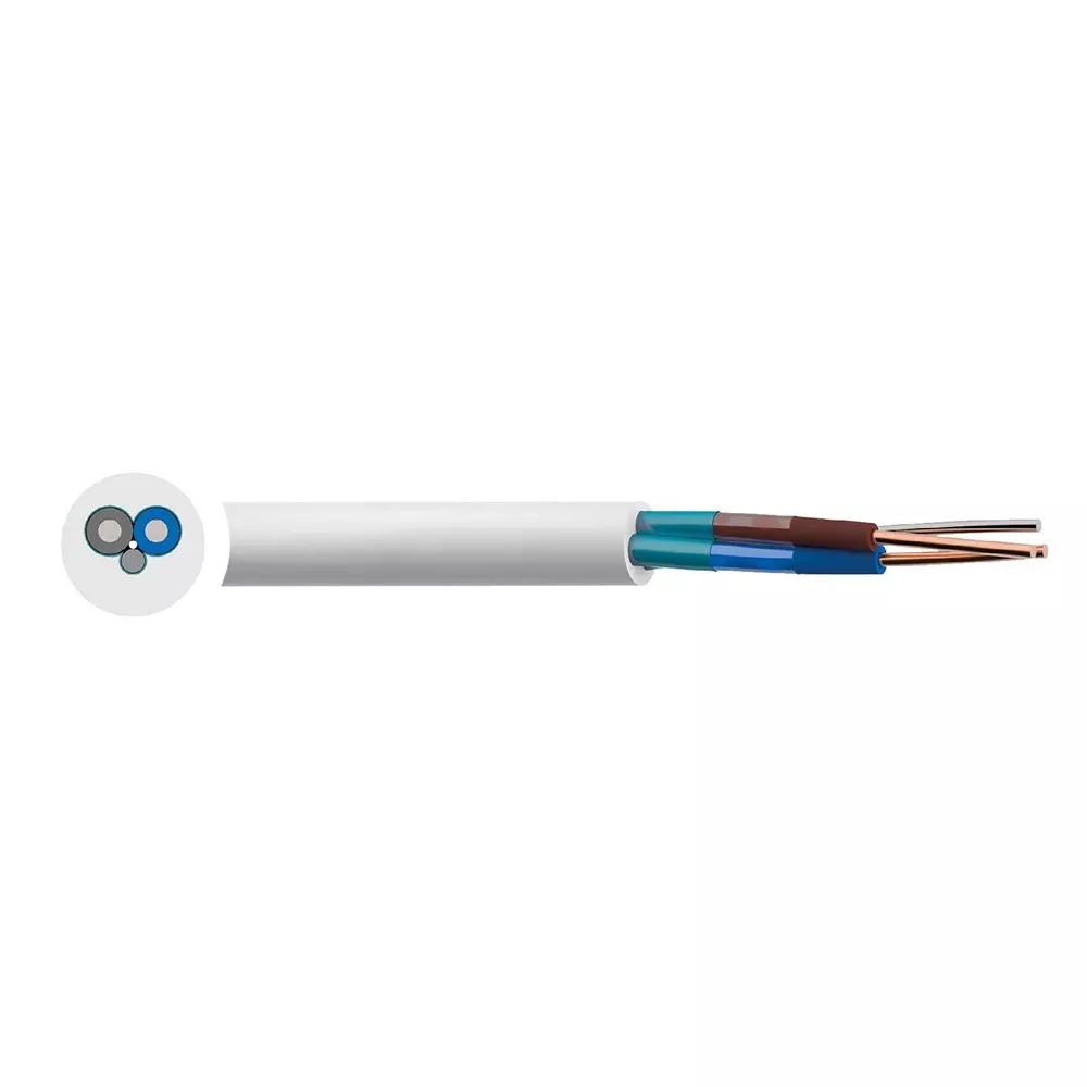 MULTICOMP PRO Multicore Cable Tinned Copper 1.5 mm² Conductor Area 500 V White, MP002420